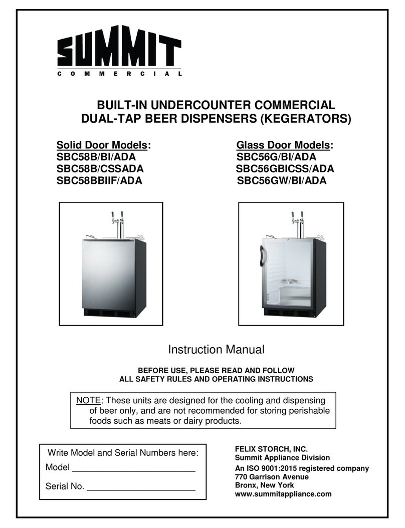 Summit SBC58B Series instruction manual