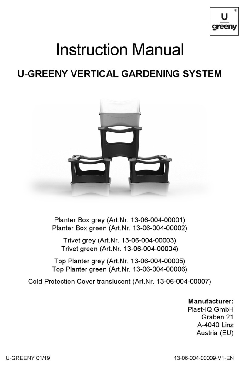 Plast-IQ U-GREENY VERTICAL GARDENING SYSTEM instruction manual