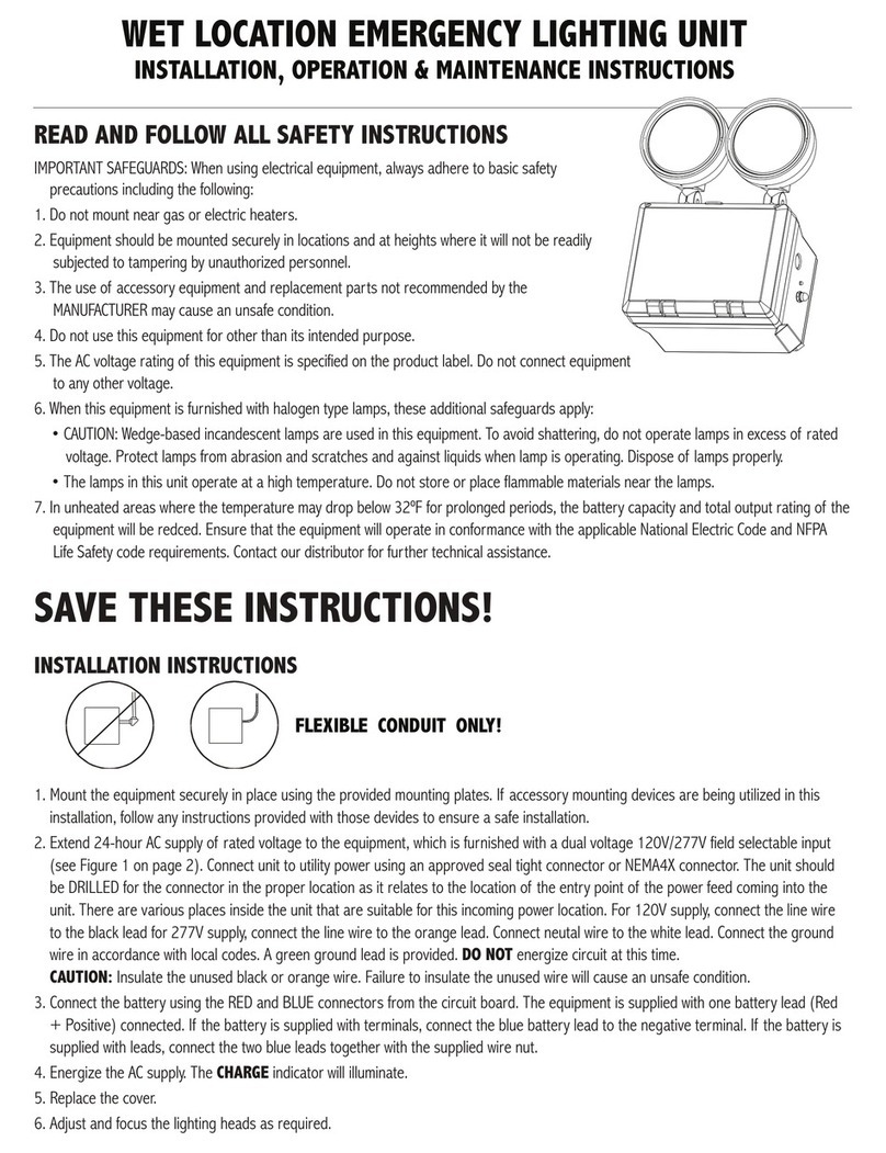 BOW LIGHTING TFX-2 Installation, operation & maintenance instructions