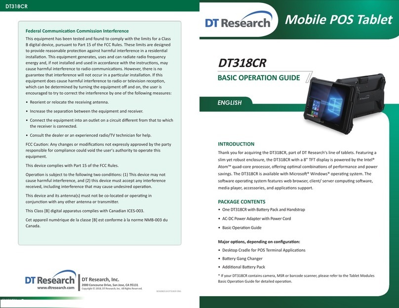 DT Research DT318CR Basic operation guide
