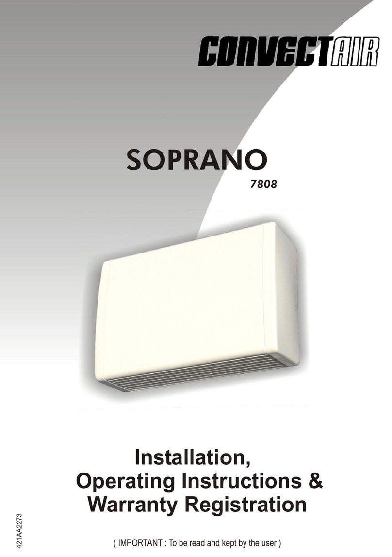 CONVECTAIR SOPRANO Installation, operating instructions & warranty registration CONVECTAIR SOPRANO Installation, operating instructions & warranty registration
