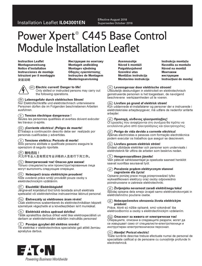 Eaton Power Xpert C445 Installation leaflet