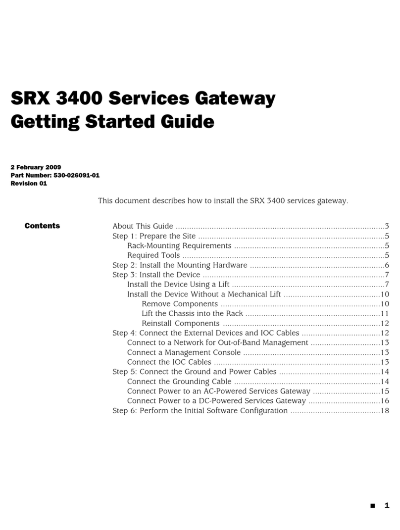 Juniper SRX 3400 User manual