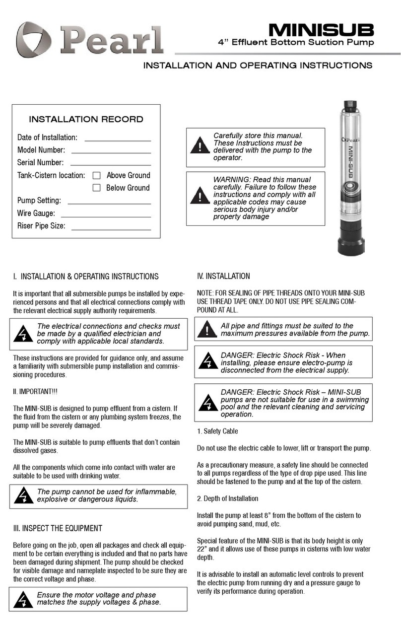 Pearl MINISUB Installation and operating instructions