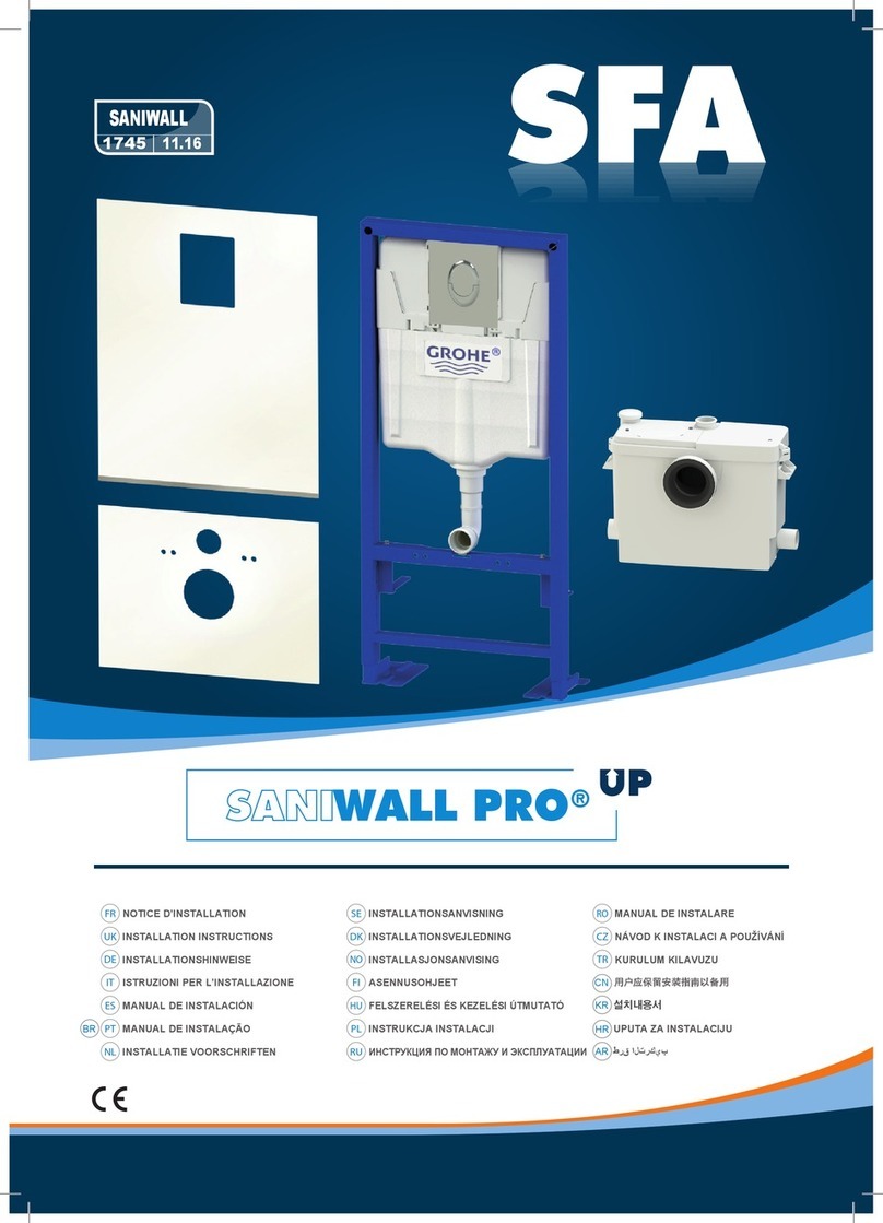 SFA SANIWALL PRO UP installation instructions