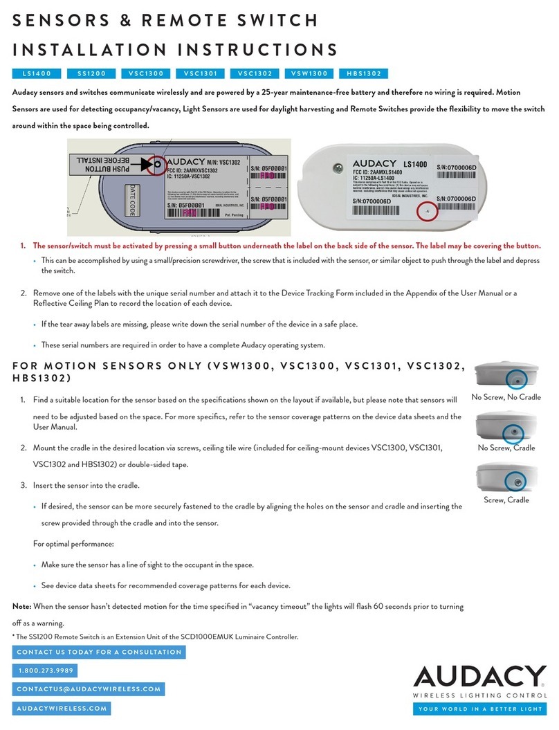 Audacy VSC1300 installation instructions