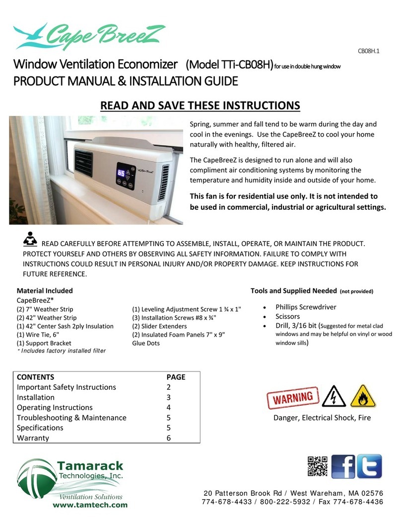 Tamarack Technologies CapeBreeZ TTi-CB08H User manual