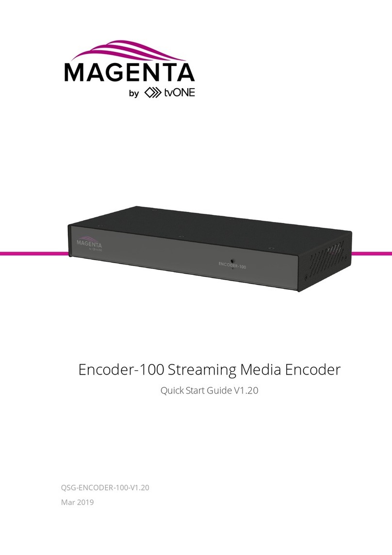 TV One Magenta Encoder-100 User manual