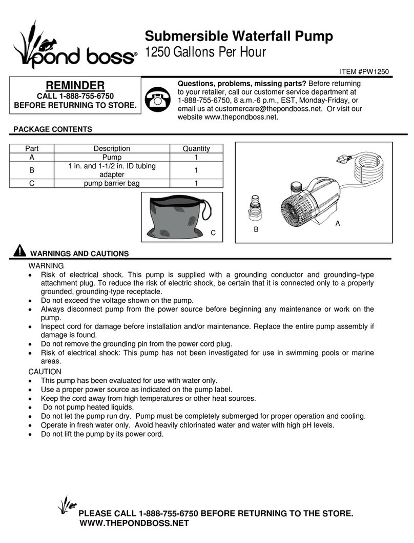Pond Boss PW1250 manual
