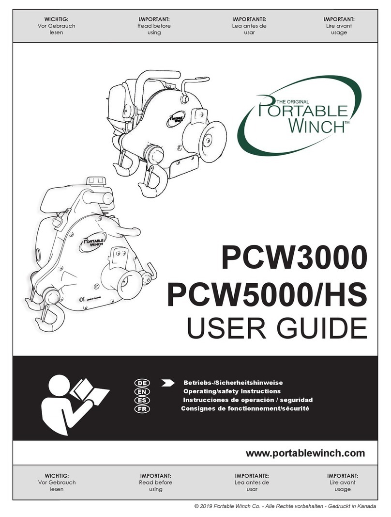 Portable Winch PCW3000 User manual