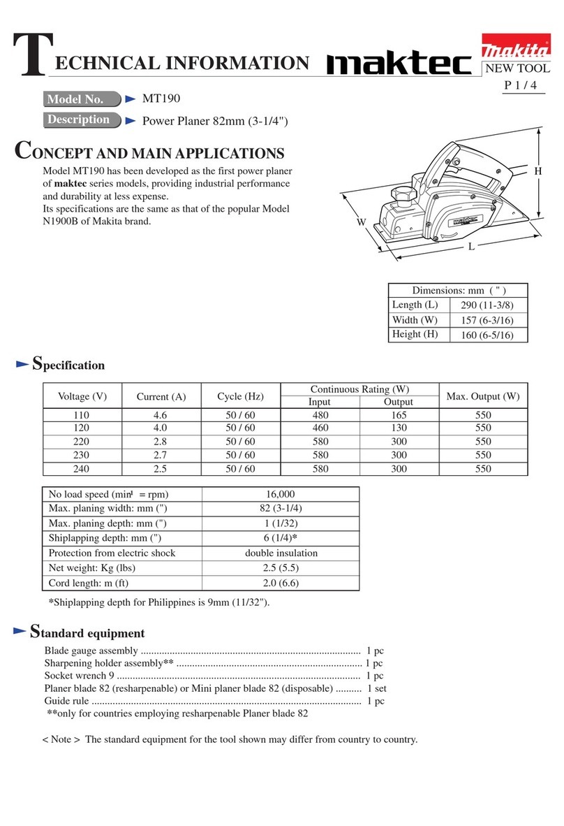 Makita Maktec MT190 Manual