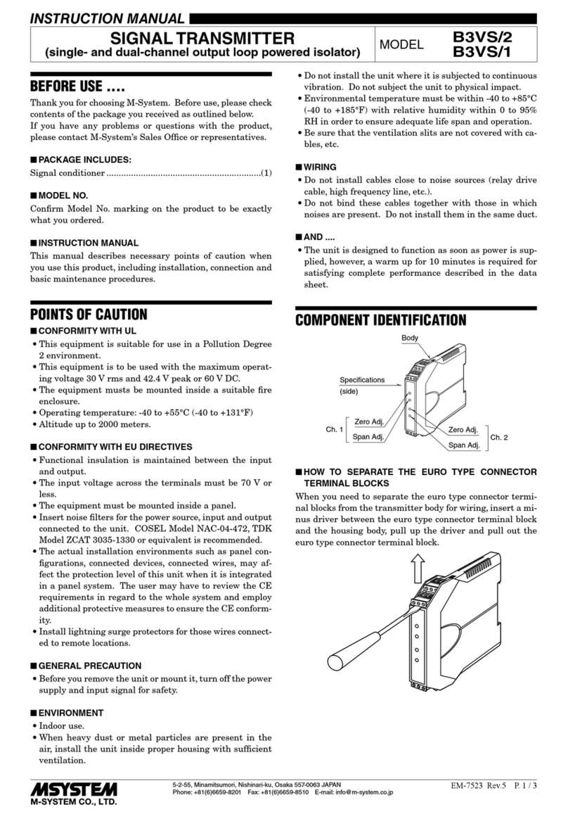 M-system B3VS/2 instruction manual