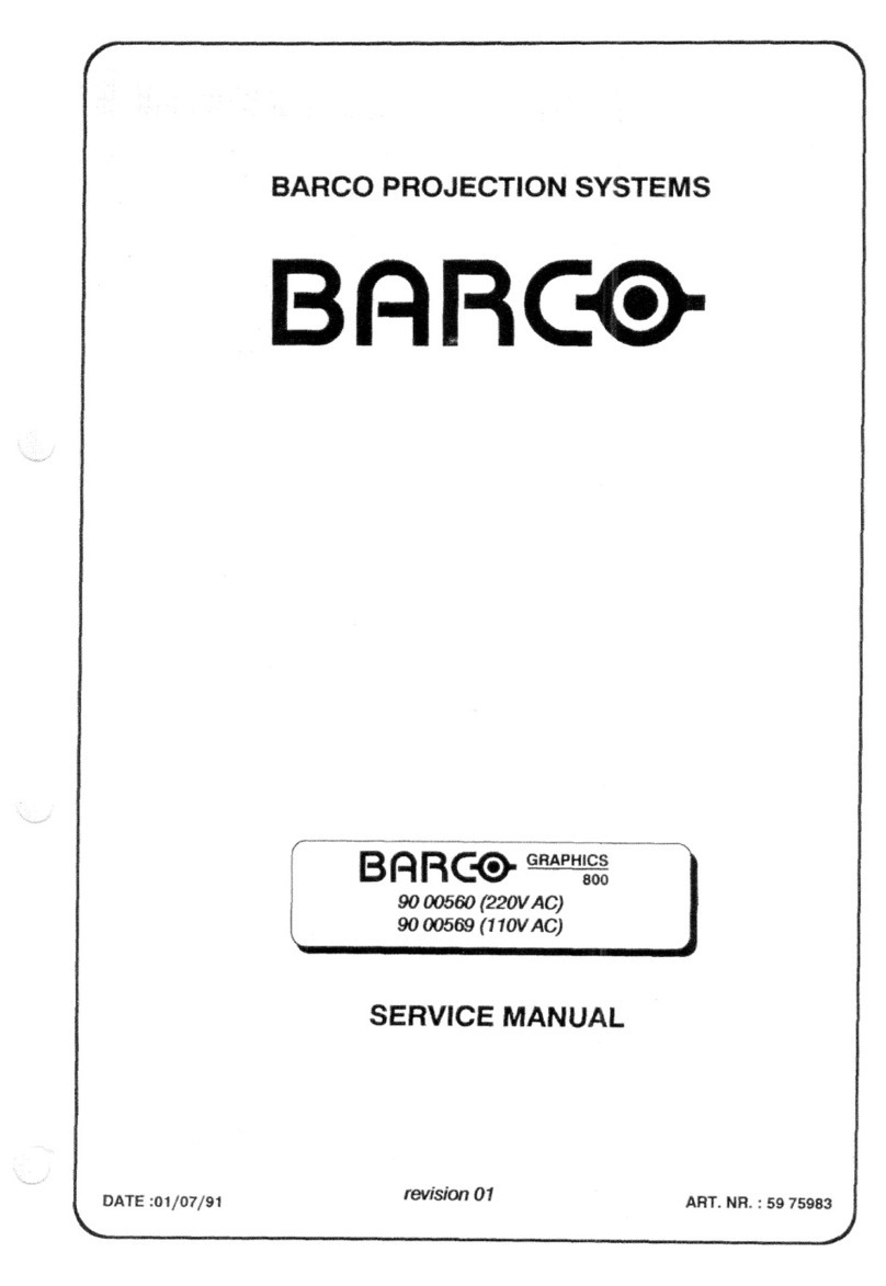 Barco 800 Series User manual