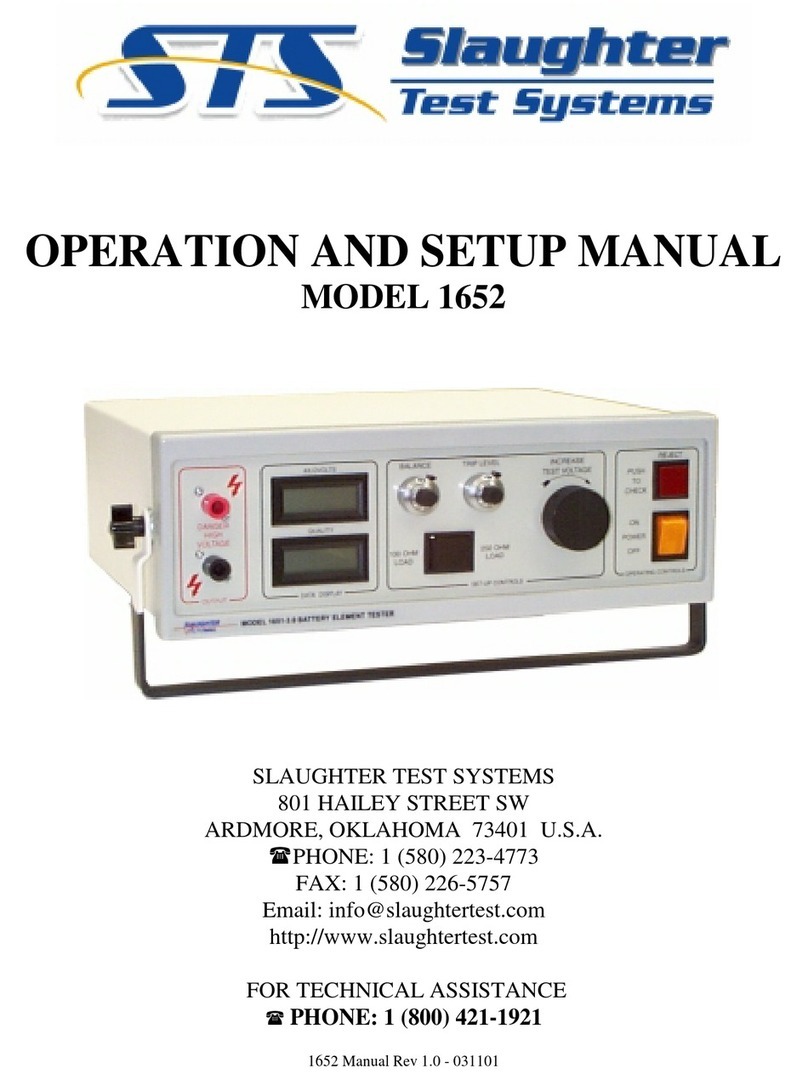 STS 1652 OPERATION AND SETUP MANUAL