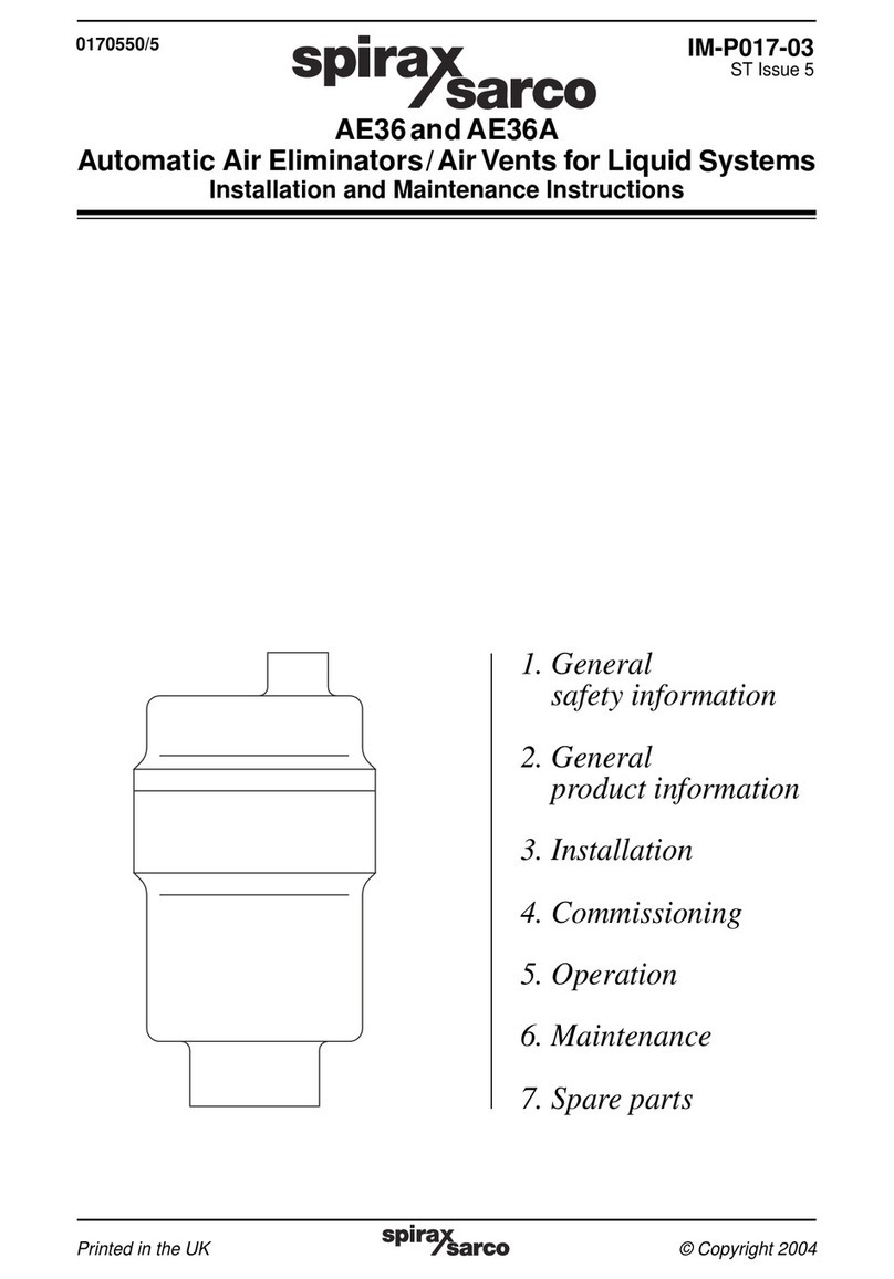 Spirax Sarco AE36 User manual