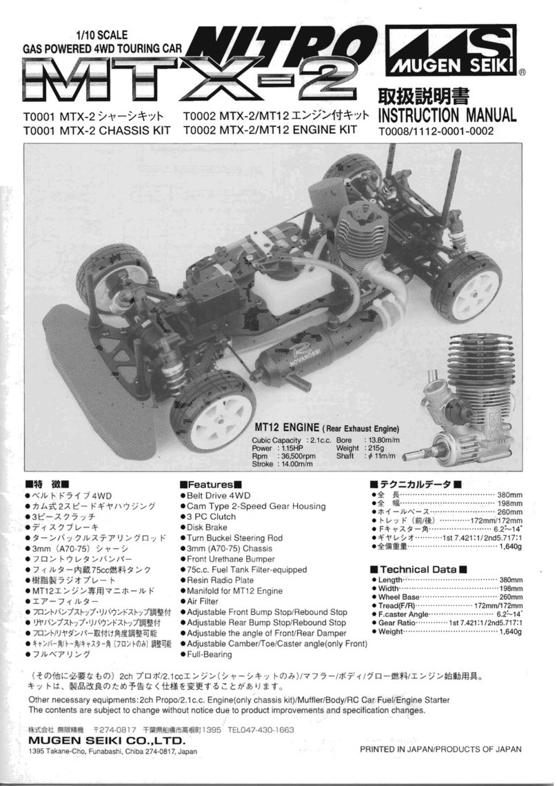 Mugen Seiki Nitro MTX-2 User manual Mugen Seiki Nitro MTX-2 User manual