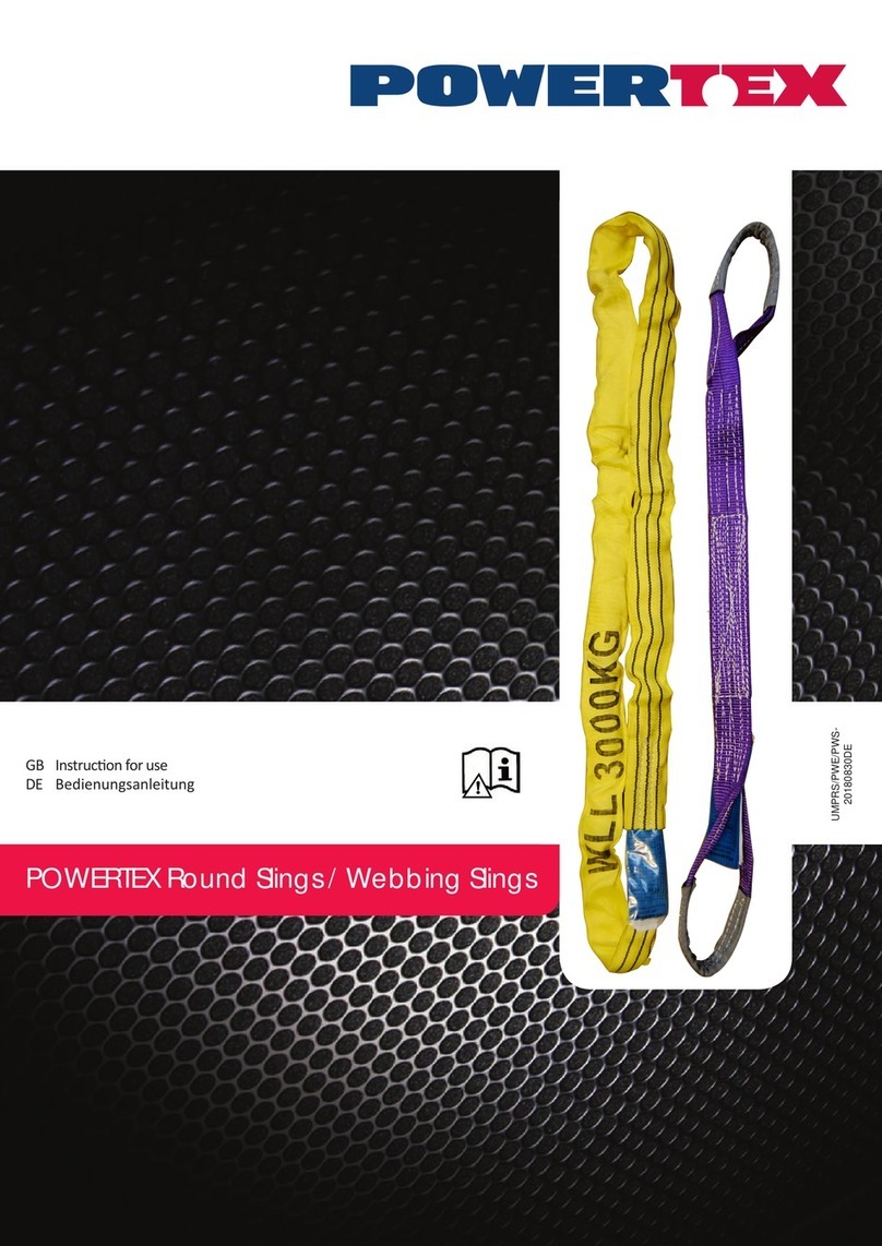 POWERTEX Round sling Instructions for use