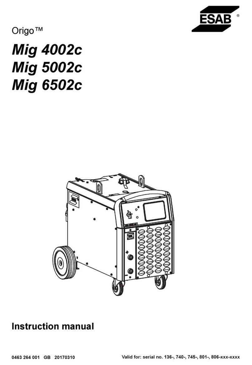 ESAB Origo Mig 4002c User manual
