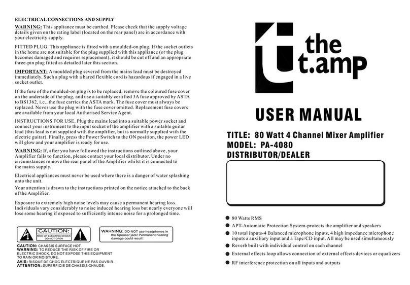 t.amp PA-4080 User manual