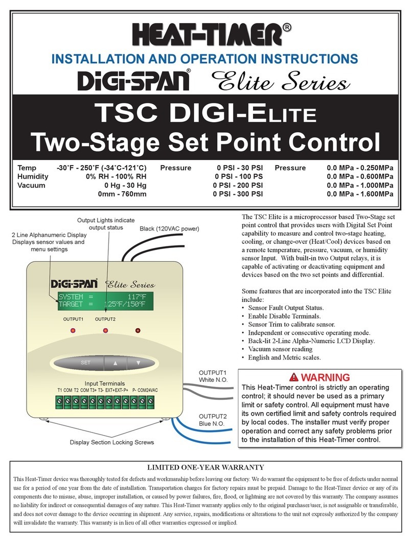 heat-timer DiGi-SPAN Elite Series User manual
