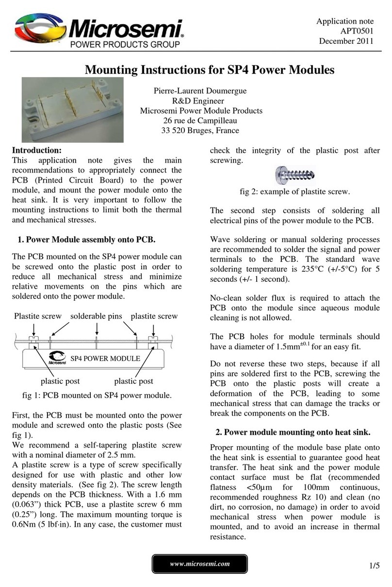 Microsemi SP4 Mounting instructions