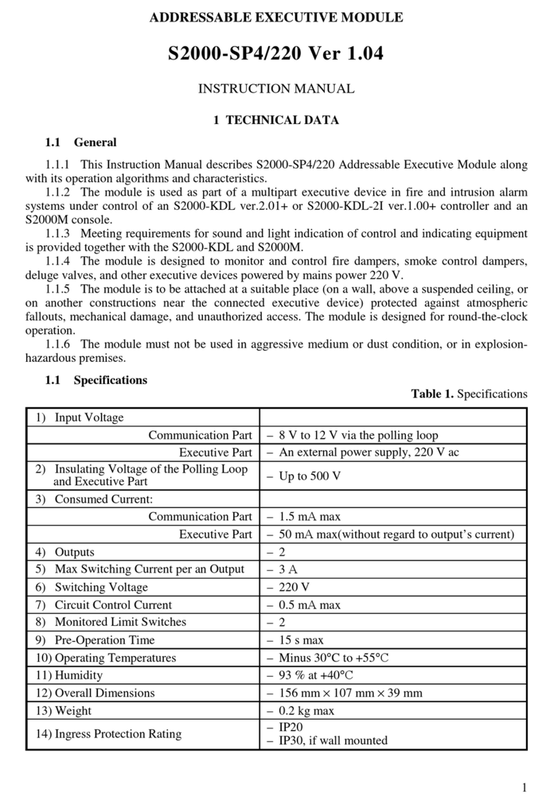 bolid S2000-SP4/220 instruction manual