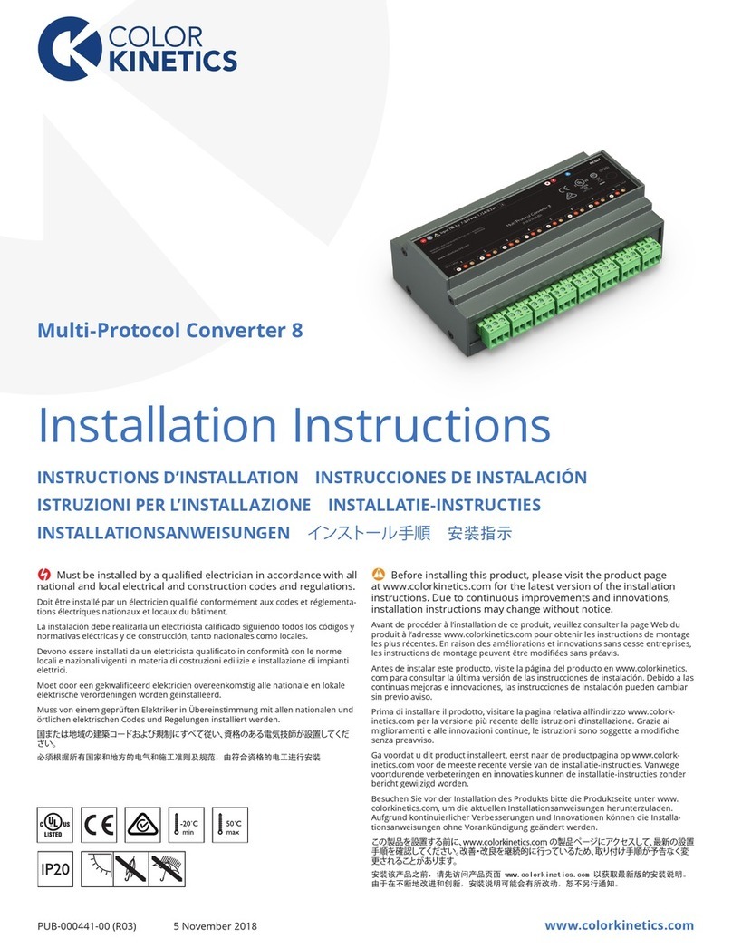 COLORKINETICS Multi-Protocol Converter 8 installation instructions COLORKINETICS Multi-Protocol Converter 8 installation instructions