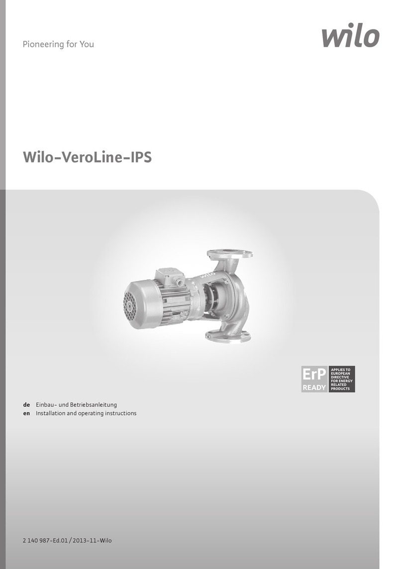 Wilo VeroLine-IPS Series Installation and operating instructions