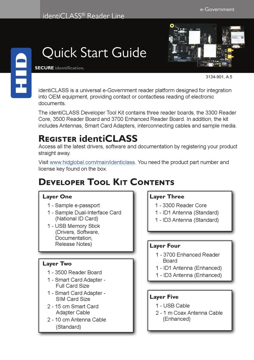 HID identiCLASS 3300 quick start guide