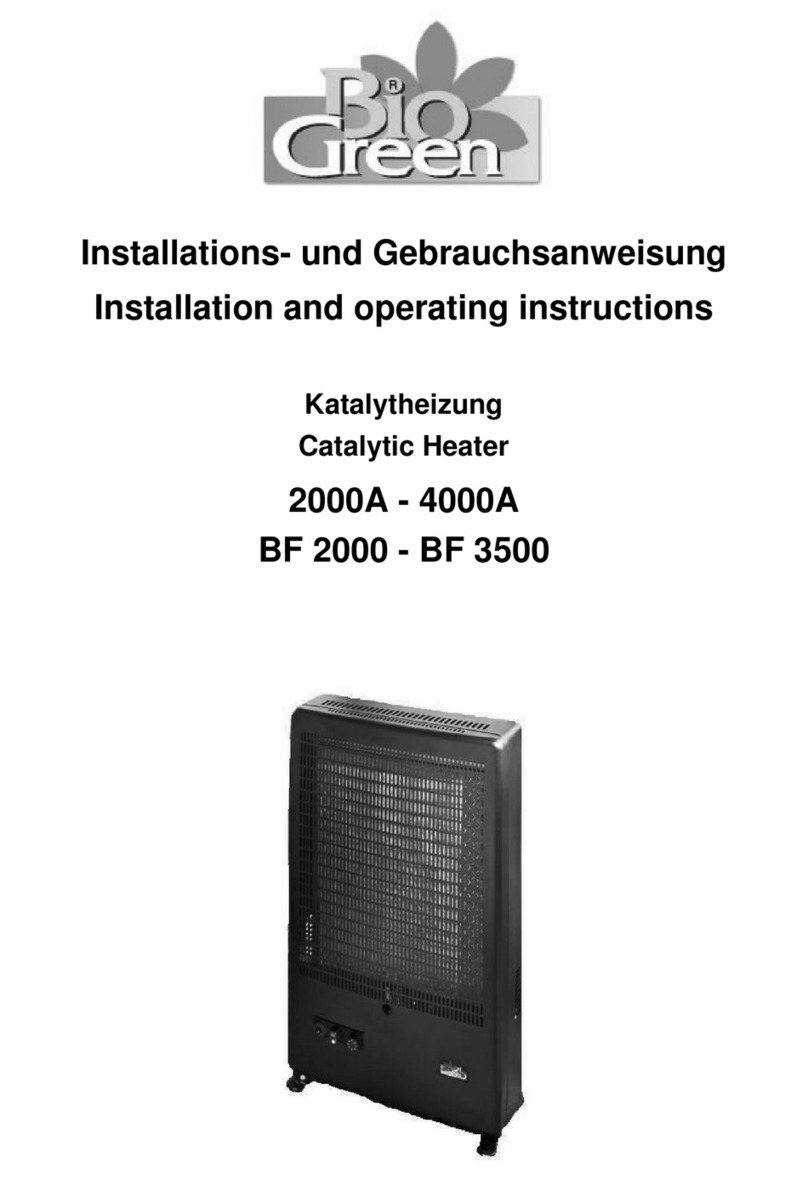 Bio Green BF 2000 Installation and operating instructions