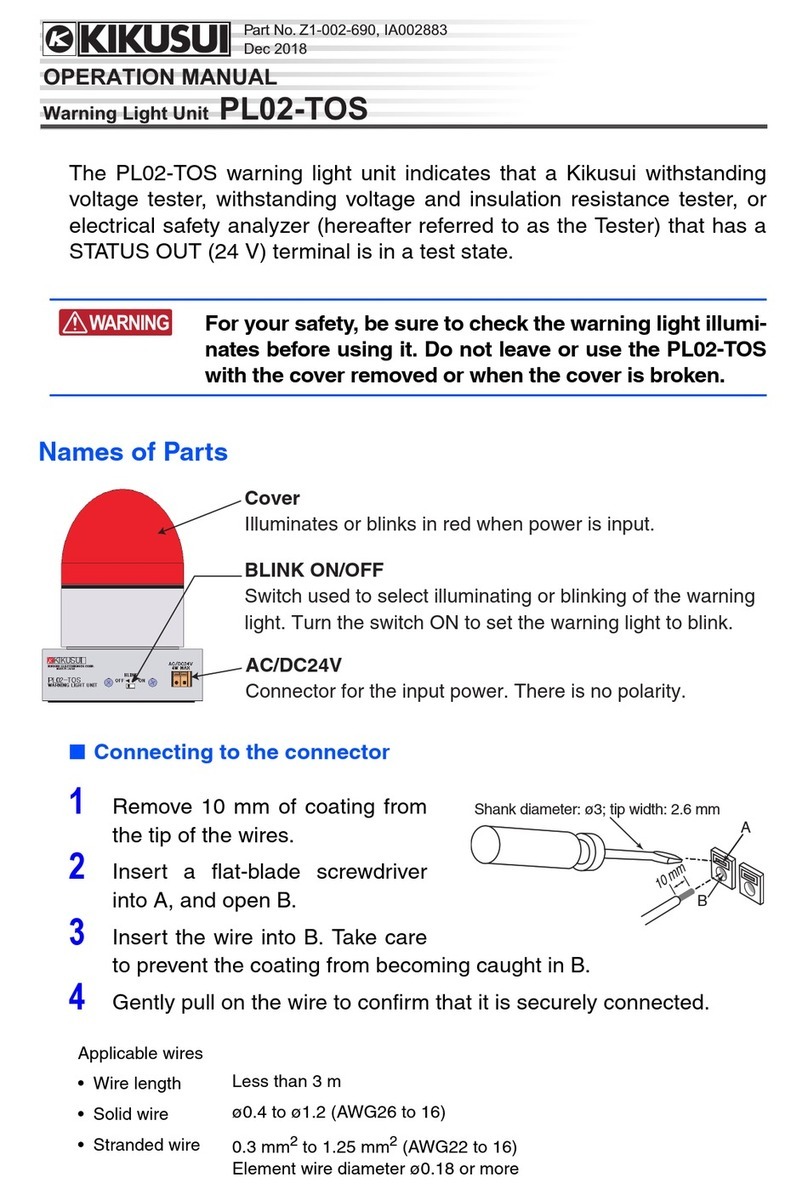 Kikusui PL02-TOS Operation manual