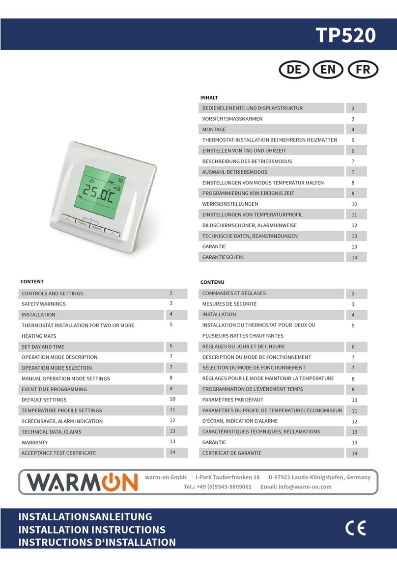 Warmon TP520 User manual