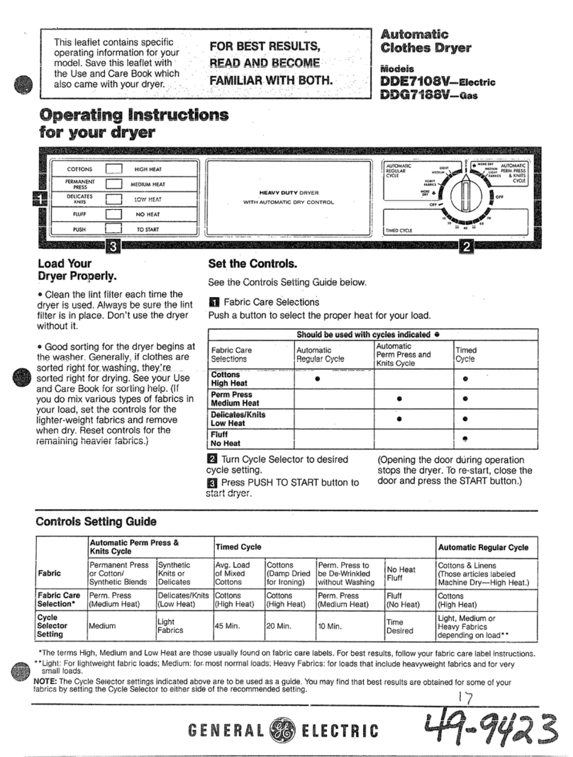 GE DDE7108V User manual