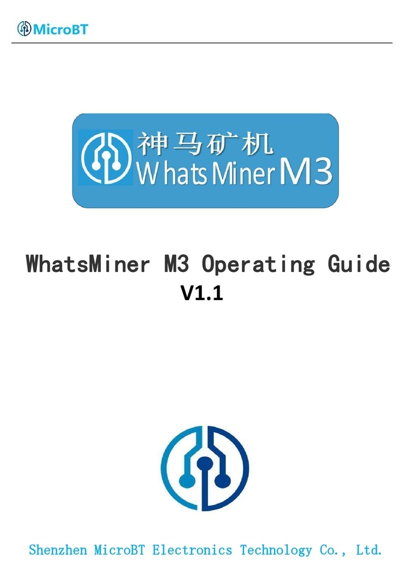 MicroBT WhatsMiner M3 operating guide