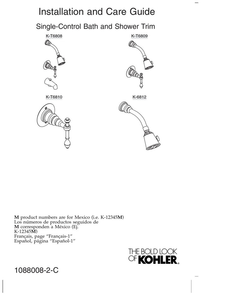 Kohler K-T6808 Assembly instructions Kohler K-T6808 Assembly instructions