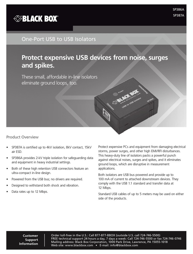 Black Box SP386A manual