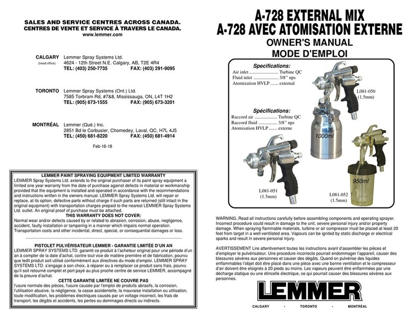 Lemmer L081-050 owner's manual