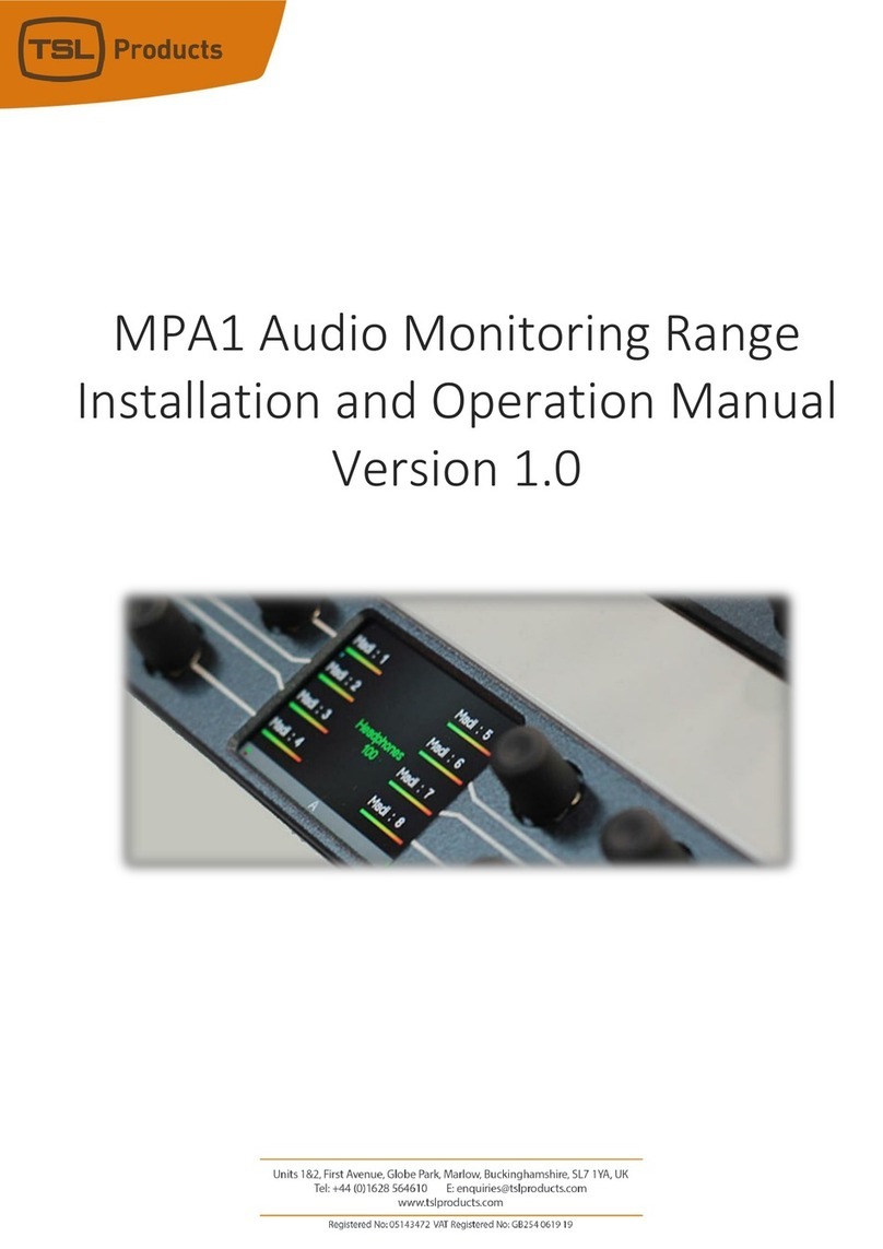 TSL MPA1 Series Installation and operation manual