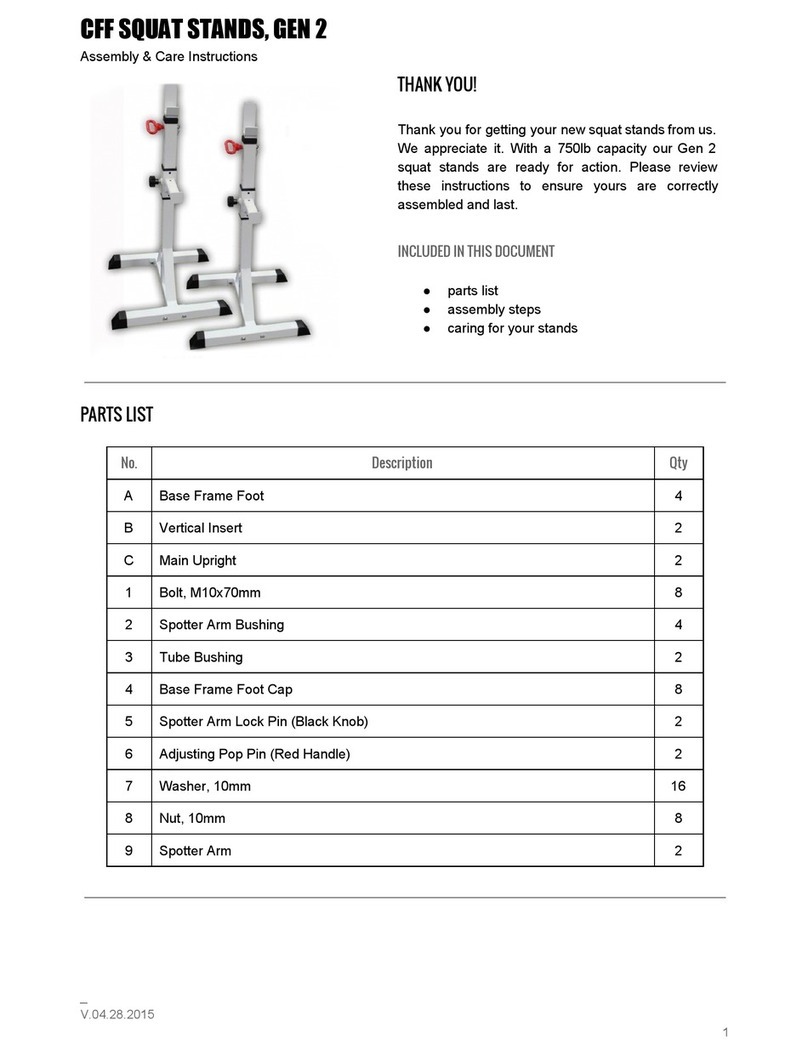 CFF GEN 2 Assembly & care instructions