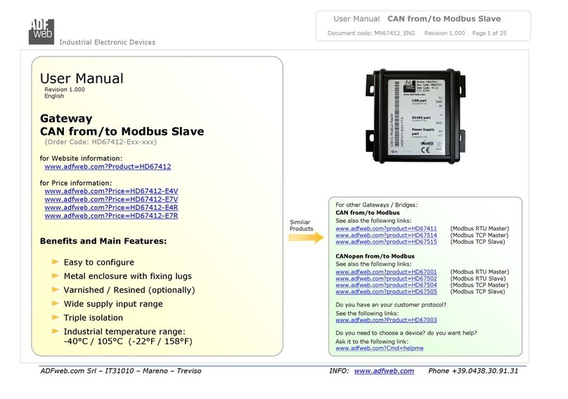 ADF Web HD67412-E Series user manual