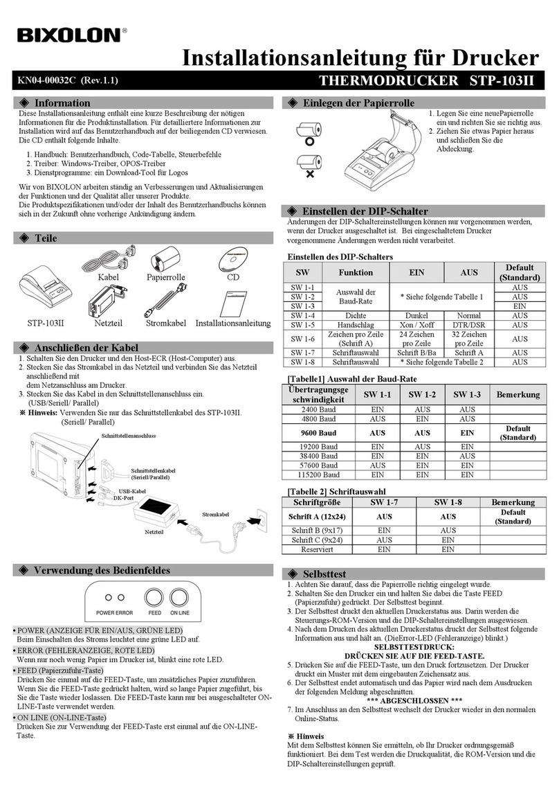 BIXOLON STP-103II User manual