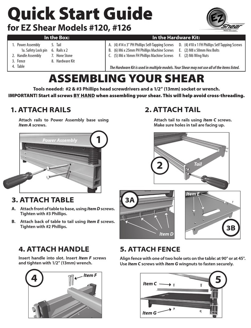 Bullet tools EZ Shear 120 User manual
