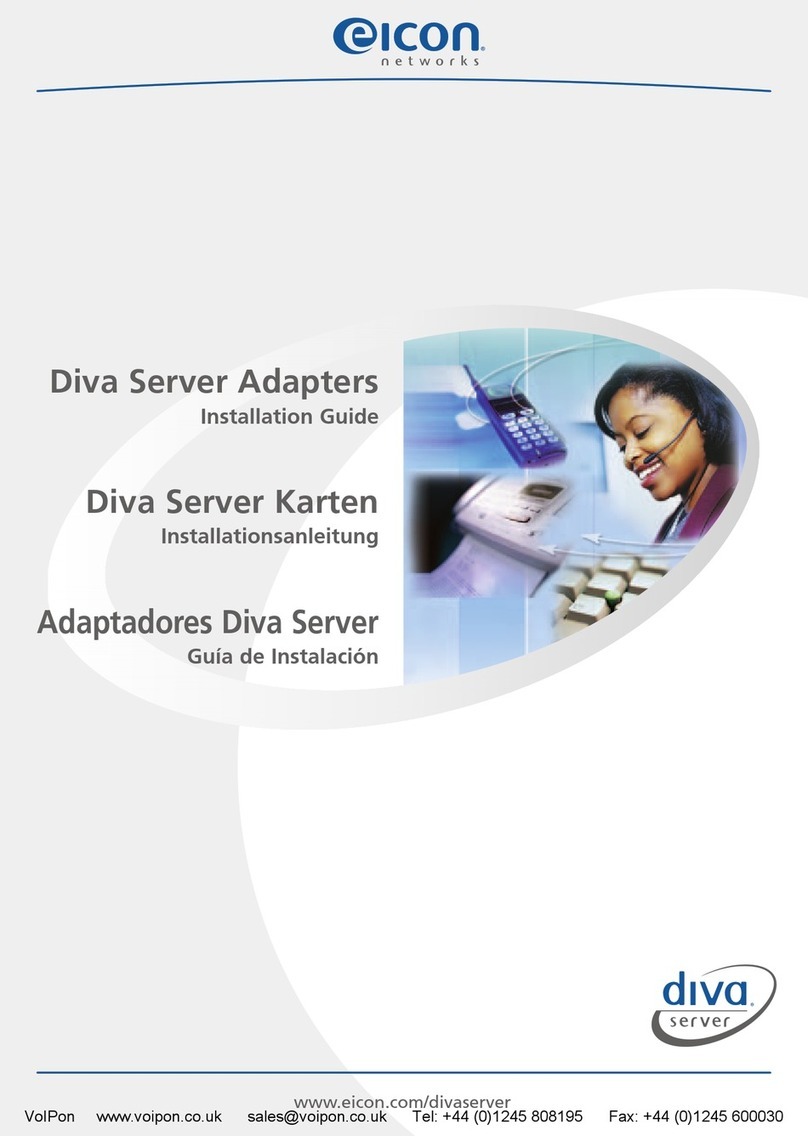 Eicon Networks Diva Server Series installation guide