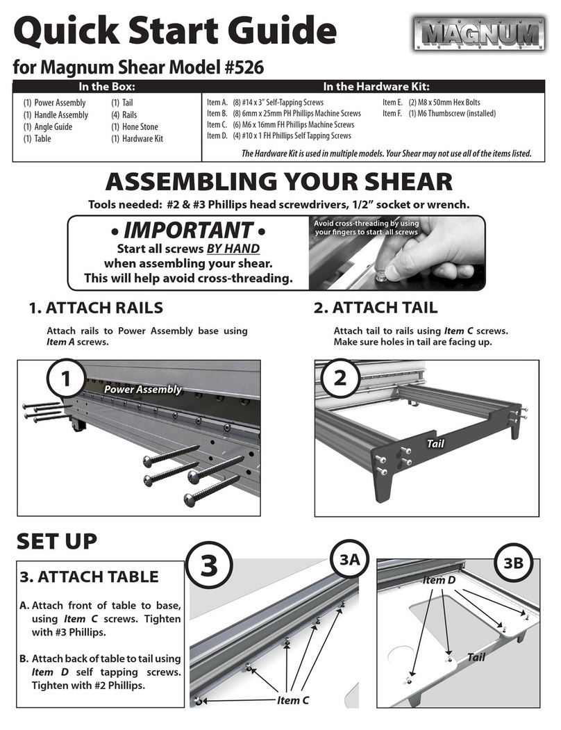 Bullet tools Magnum 526 User manual