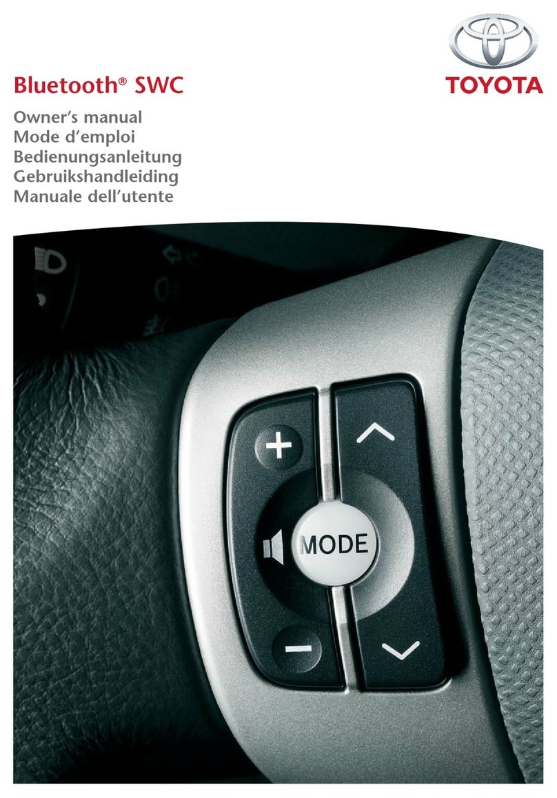 Toyota Bluetooth SWC owner's manual Toyota Bluetooth SWC owner's manual