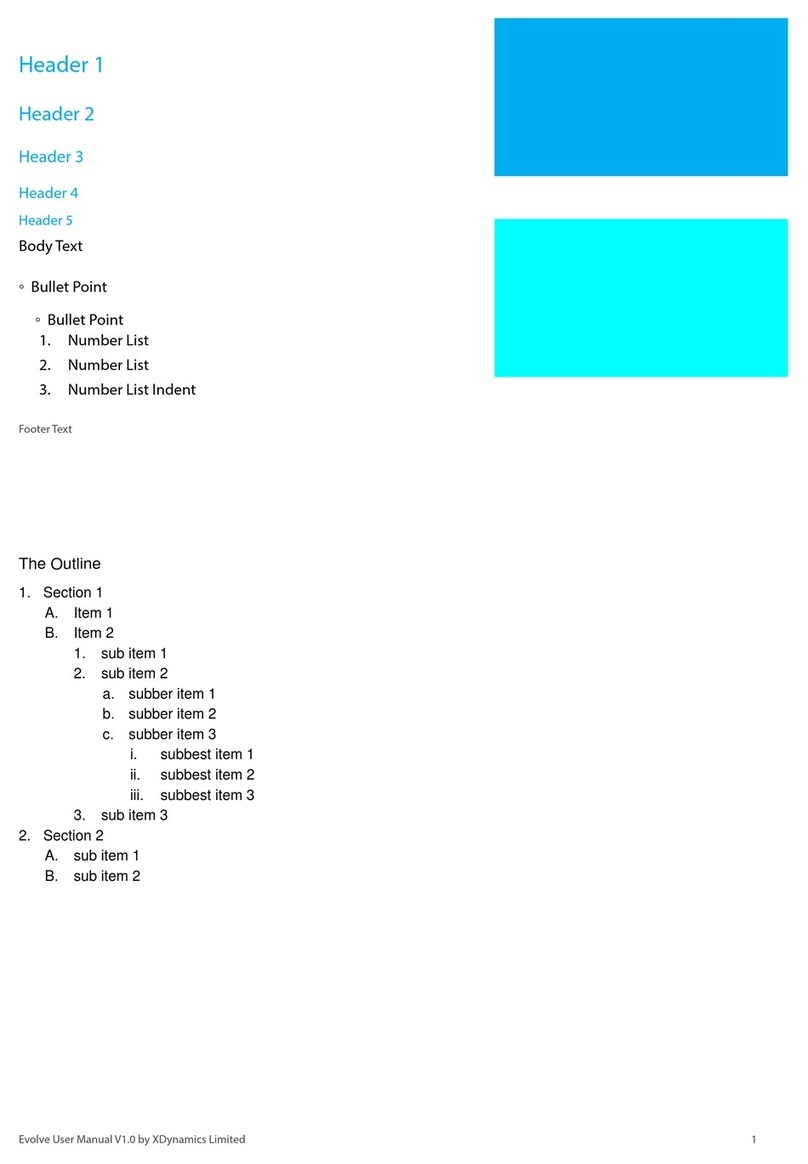 XDynamics EVOLVE user manual