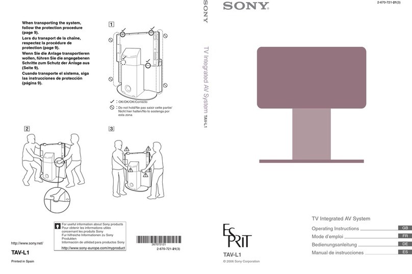 Sony Esprit TAV-L1 User manual Sony Esprit TAV-L1 User manual