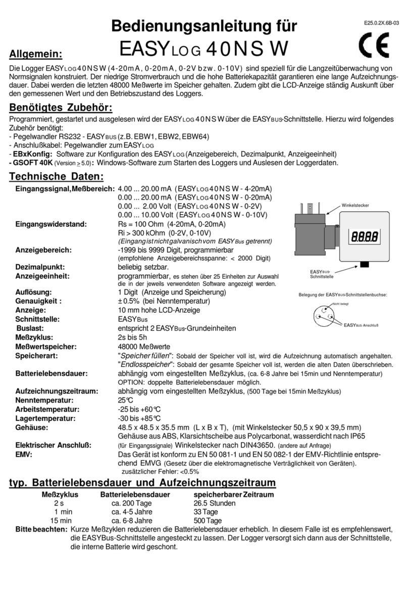GREISINGER EASYLog 40NS W operating manual