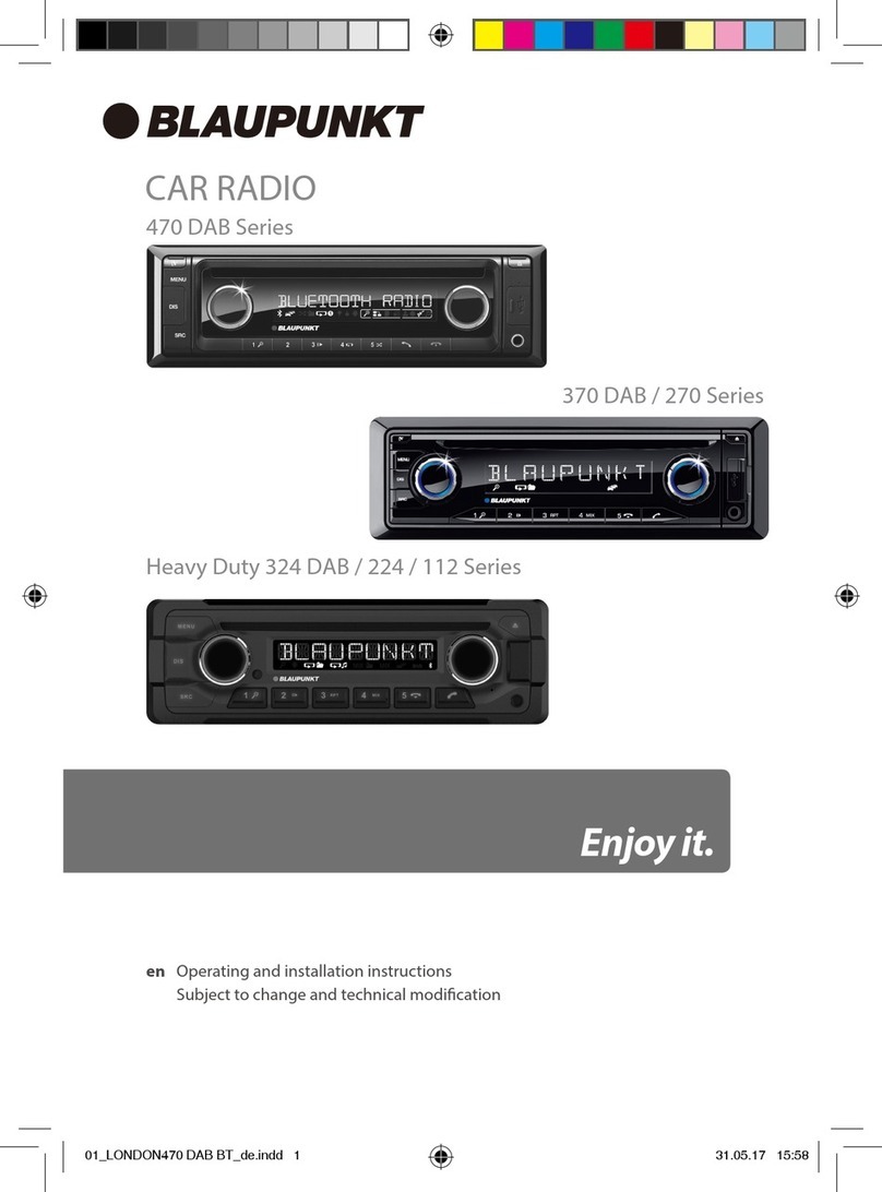 Blaupunkt 470 DAB Series Operating and installation