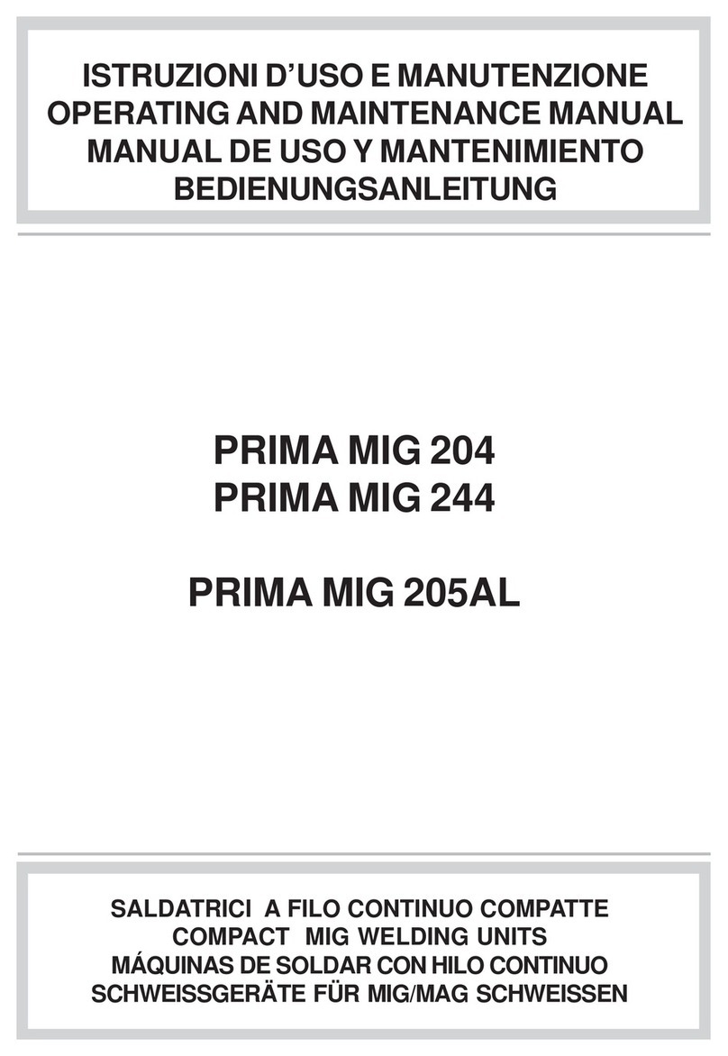 Prima MIG 204 Operating and maintenance manual